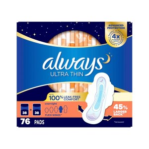 올웨이즈 울트라 씬 어드밴스 오버나이트 패드 76개입