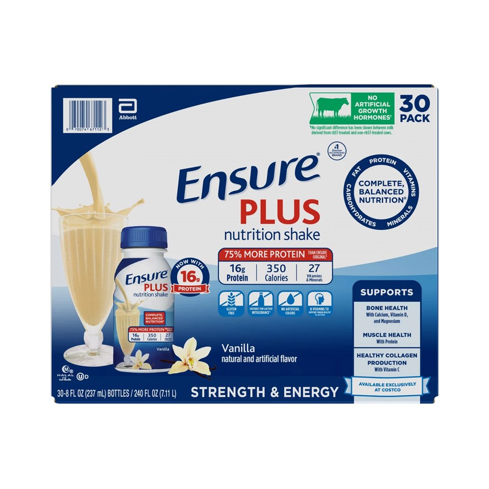 엔슈어 플러스 뉴트리션 쉐이크 바닐라맛 237ml x 30팩