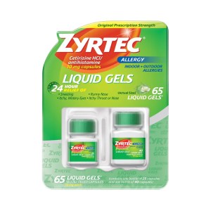 지르텍 24시간 알레르기 완화 항히스타민 세티리진 HCl 10mg  65젤