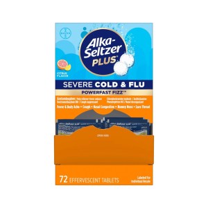 알카셀처 플러스 중증 감기 및 독감 시트러스맛 72개입