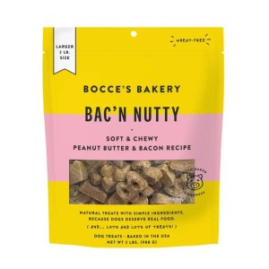 BOCCE'S Bac'N Nutty 피넛버터 베이컨 강아지 간식 908g